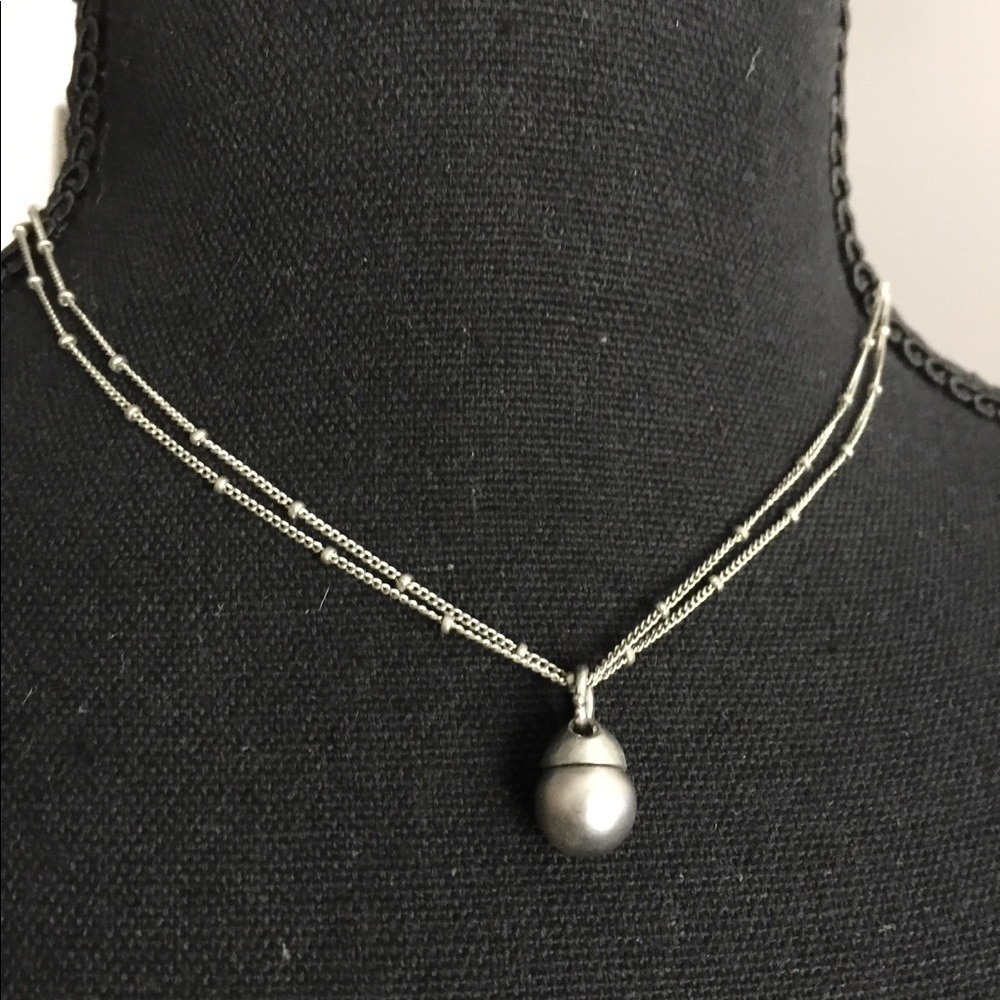 Jewelry Necklace Earring Set Grey silver Feminine Minimalist